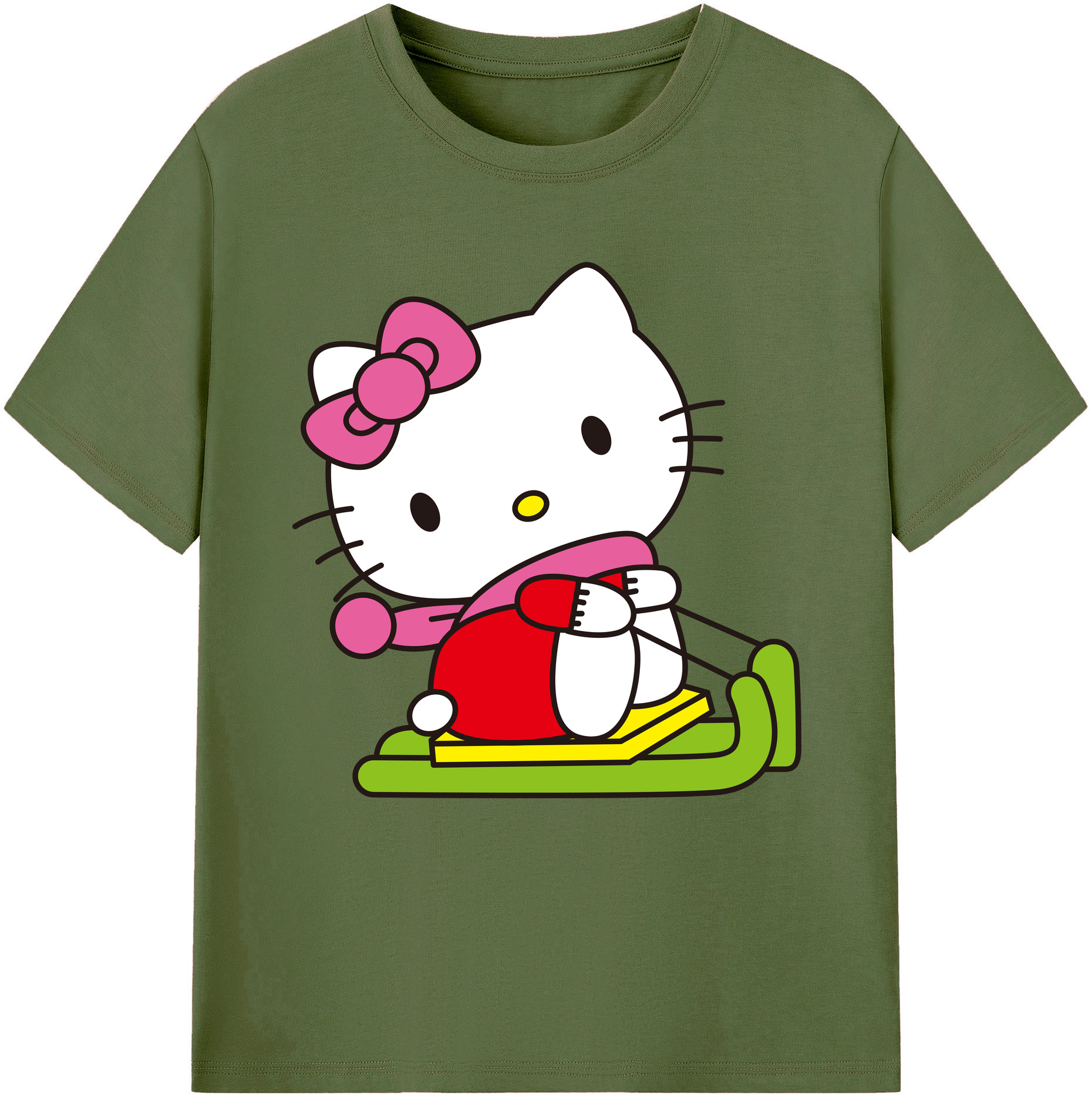 （画像用） Hello Kitty ハローキティ 綿100％半袖Tシャツ（フロントプリント）